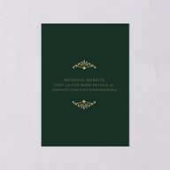 Luxe Monogram Wedding Enclosure Cards Dark Green Signature Standard
