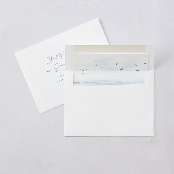 Coastal Love Wedding Invitations Cruise Signature Blank No Standard