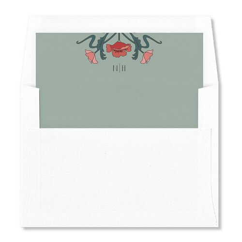Vintage Nouveau Standard Envelope Liners Standard Thyme Liner