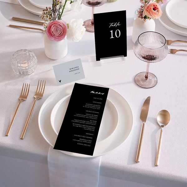 Vertical Names Menus Licorice Signature