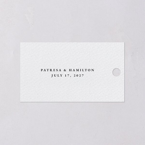 Opulent Garden Foil Favor Gift Tags Gold Pure White Signature