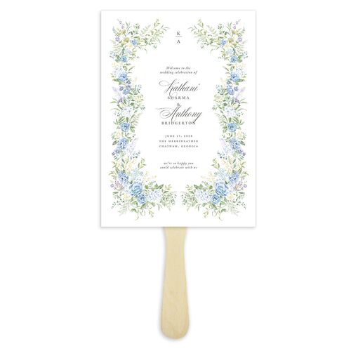 Glamorous Regency Garden Fan Programs Ice Blue Signature Standard