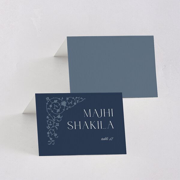 Ornate Threshold Place Cards Moody Blue Signature