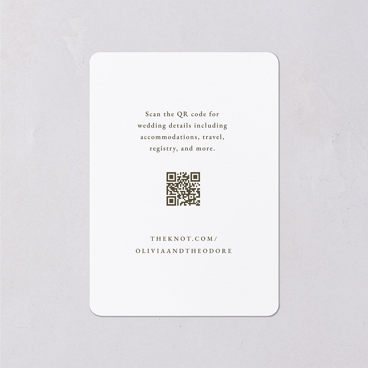 Eucalyptus Bouquet Wedding Event Detail Cards Terracotta Signature Rounded