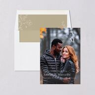 Rustic Monogram Save The Date Cards Sand Signature smooth Blank No Standard