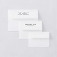 Iconic City Save The Date Card Envelopes White Tide Pool Both Recipient and Return Addresses Signature Standard