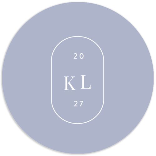 Glistening Wildflower Wedding Stickers Pure White Circle