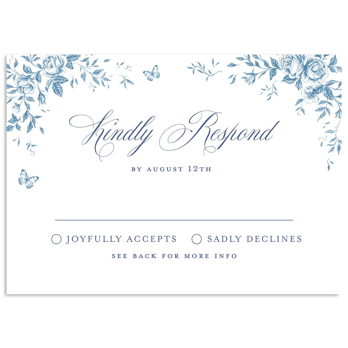 Elegant Rose Crest Wedding Response Cards