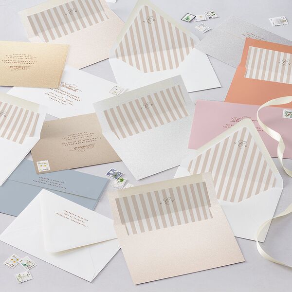 Elegant Eclectic Wedding Invitations Walnut Signature Blank No Ticket