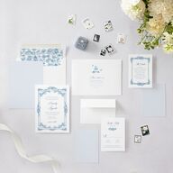 Elegant Antique Toile Frame Wedding Invitations by Bridgerton Cruise Signature Blank No Standard