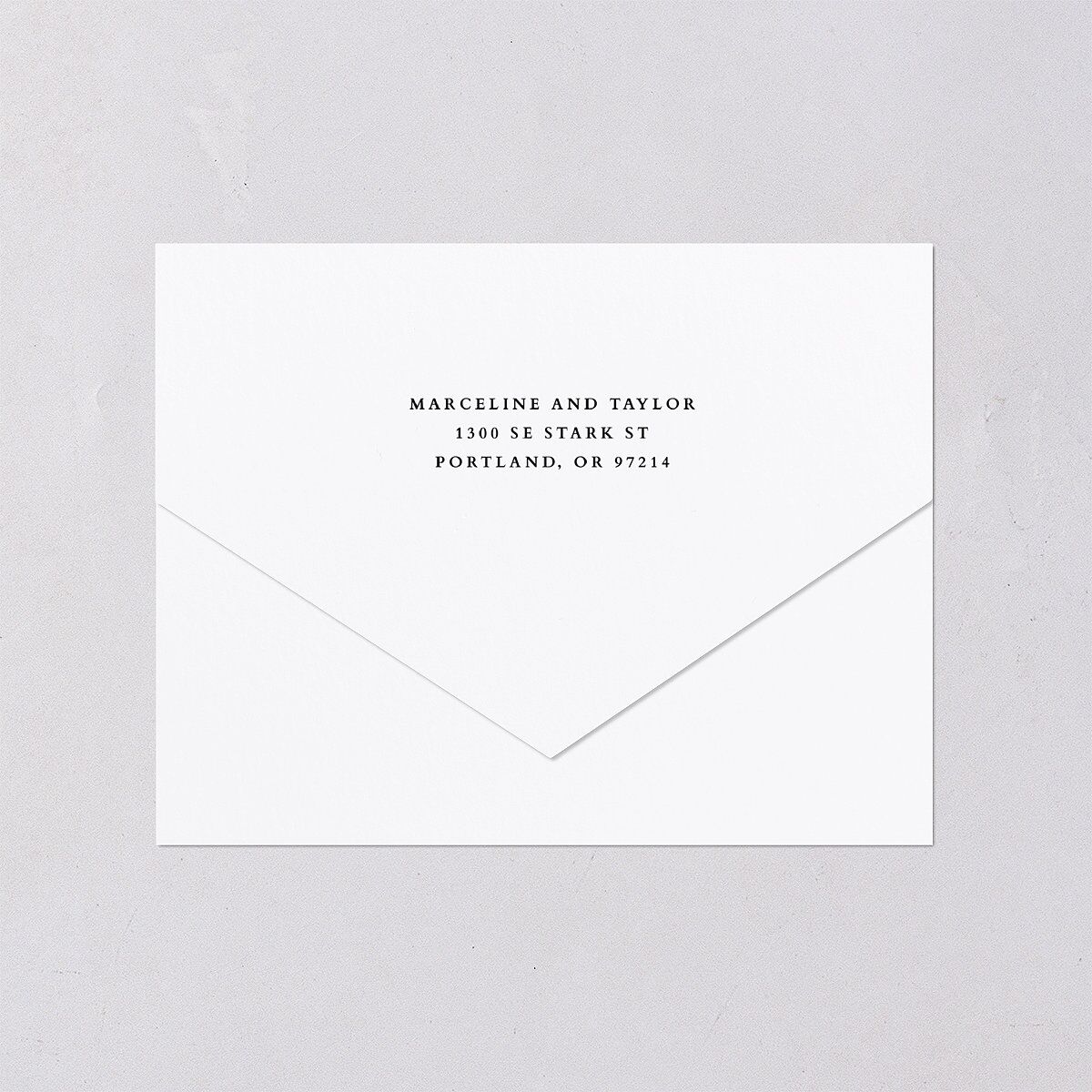 Classic Champagne with Bows All-in-One Wedding Invitations Pure White Signature Light Both Recipient and Return Addresses No