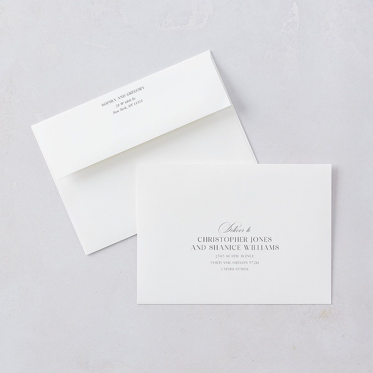 Classically Elegant Save The Date Cards Pure White Signature smooth Blank No Standard