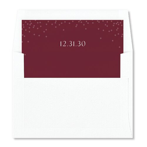 Confetti Glam Envelope Liners Merlot Standard