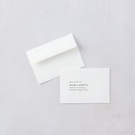 Vertical Names Wedding Response Cards Pure White Signature Standard