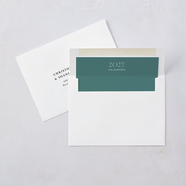 Shimmering New Year Envelope Liners Ink Blue Standard