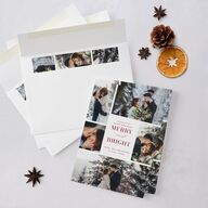 Portrait Gallery Holiday Holiday Cards Burgundy Signature Blank Standard Portrait