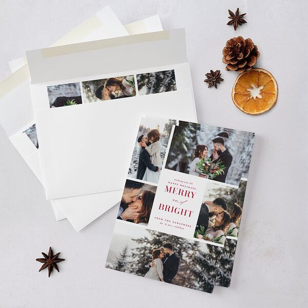 Portrait Gallery Holiday Holiday Cards Burgundy Signature Blank Standard Portrait