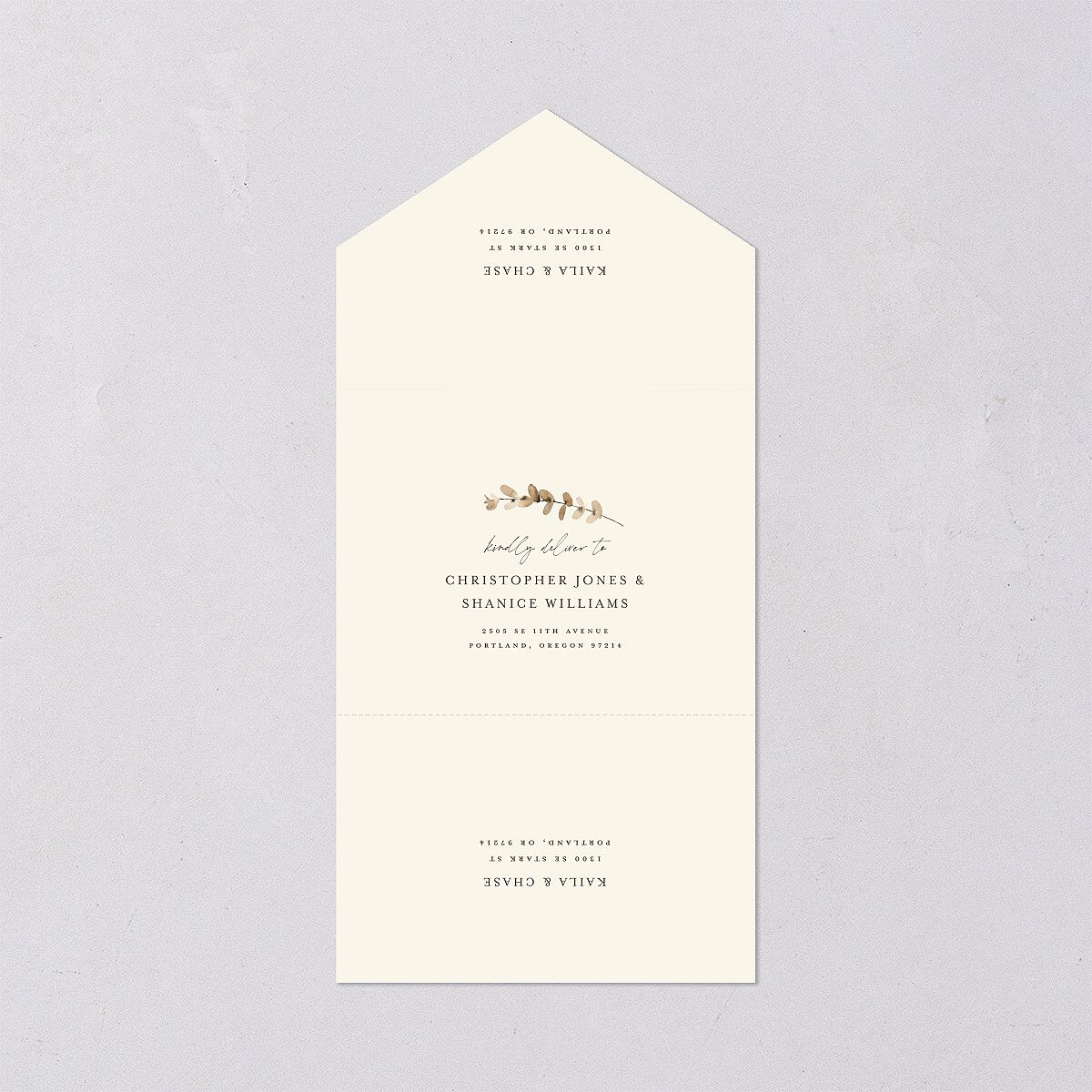 Soft Pampas All-in-One Wedding Invitations — view 2