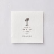 Palm Tree Icon Cocktail Napkins Champagne Napkin Uncoined