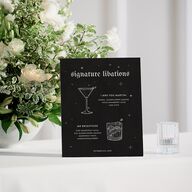 Moody Gothic Rose Bar Bended Tabletop Sign X-small Midnight Standard Plastic XS Tabletop Bar