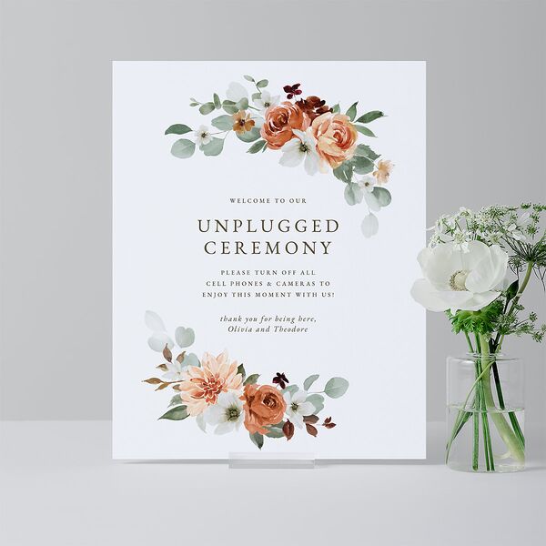Eucalyptus Bouquet Standard Tabletop Sign Small Terracotta Standard Indoor Foam Core S Tabletop Table