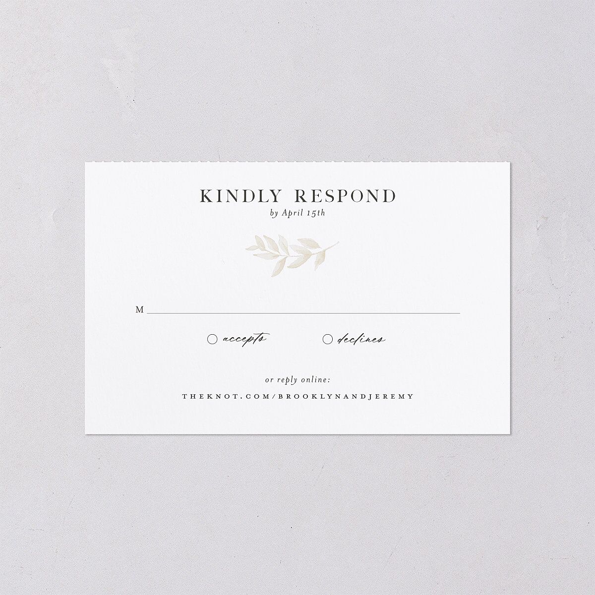Shining Wreath All-in-One Wedding Invitations Pure White Signature Light Both Recipient and Return Addresses No