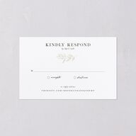 Shining Wreath All-in-One Wedding Invitations Pure White Signature Light Both Recipient and Return Addresses No