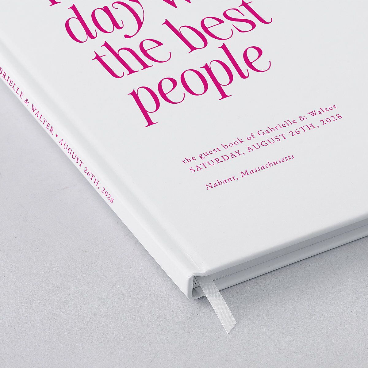Stay For The Party Guest Books Hot Pink