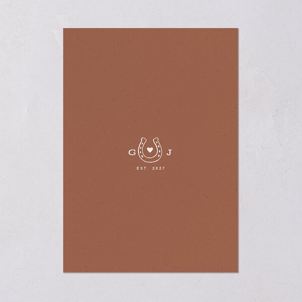 Western I Do BBQ Wedding Invitations Saddle Signature Blank No Standard