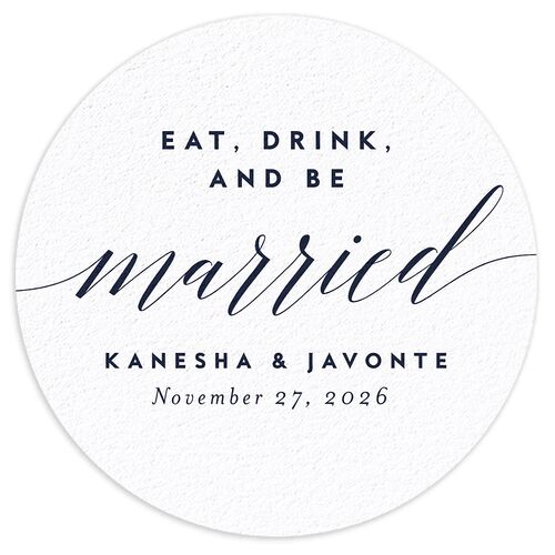 We Do Coasters Navy Cardboard Circle