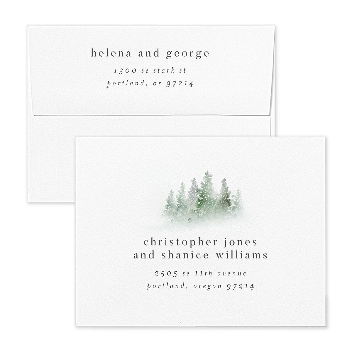 Mountain Mist Thank You Card Envelopes