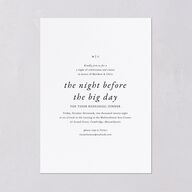 Classically Stated Rehearsal Dinner Invitations Pure White Signature Blank