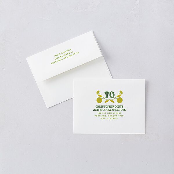 Wedstock Save the Date Petite Cards Scottish Green Signature smooth Blank No Standard