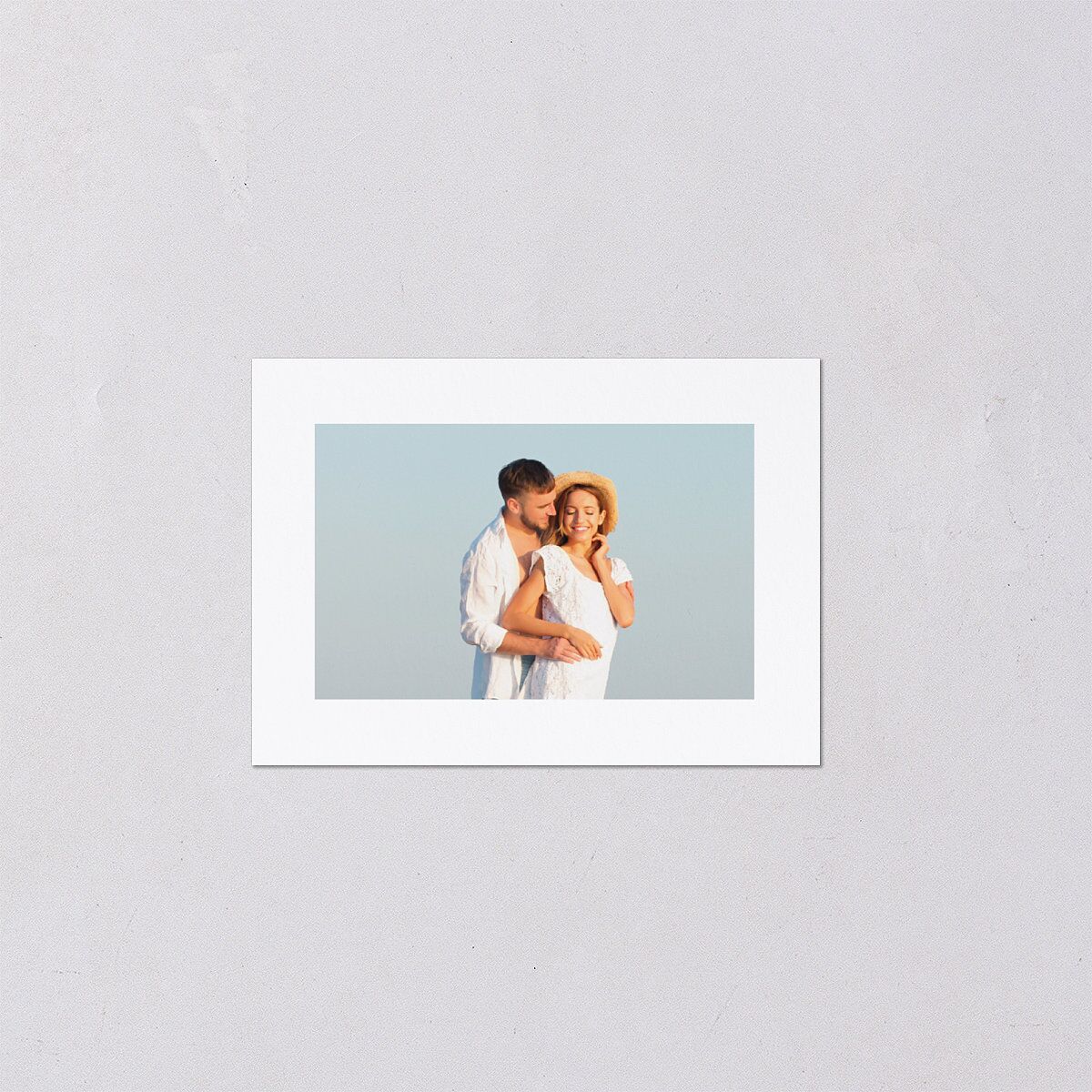 Destination Photo Poster QR Code RSVP Cards Dusty Blue Signature Standard