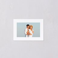 Destination Photo Poster QR Code RSVP Cards Dusty Blue Signature Standard