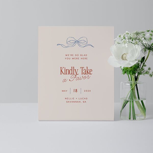 Modern Delicate Bows Bar Bended Tabletop Sign X-small Jewel Red Standard Plastic XS Tabletop Bar
