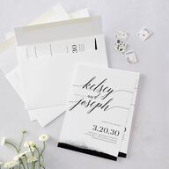 Painted Minimal Save The Date Cards Midnight Signature smooth Blank No Standard
