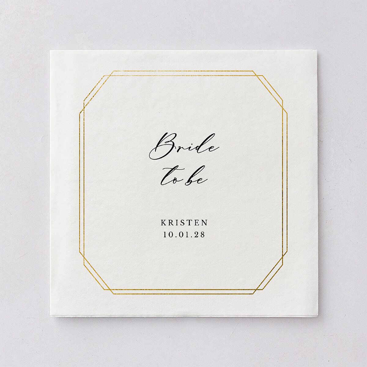 TEST Eucalyptus Frame Bridal Luncheon Napkins — view 1