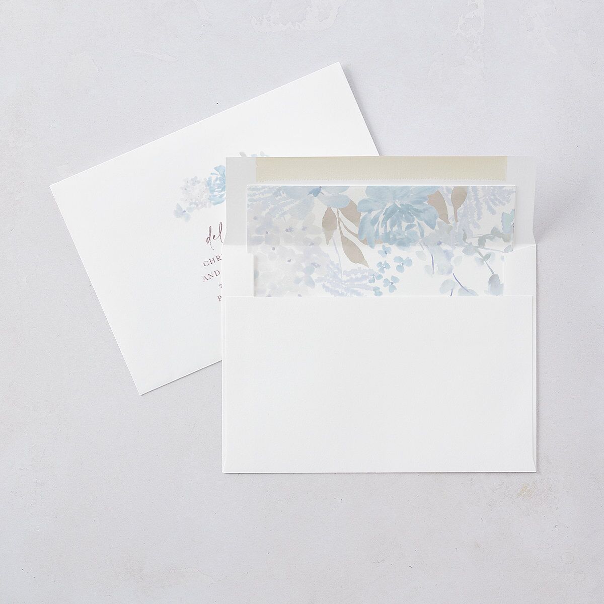 Hydrangea Garden Save The Date Cards Gold Slate Signature smooth Blank No Standard