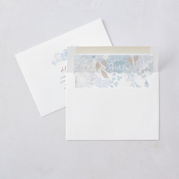 Hydrangea Garden Save The Date Cards Gold Slate Signature smooth Blank No Standard