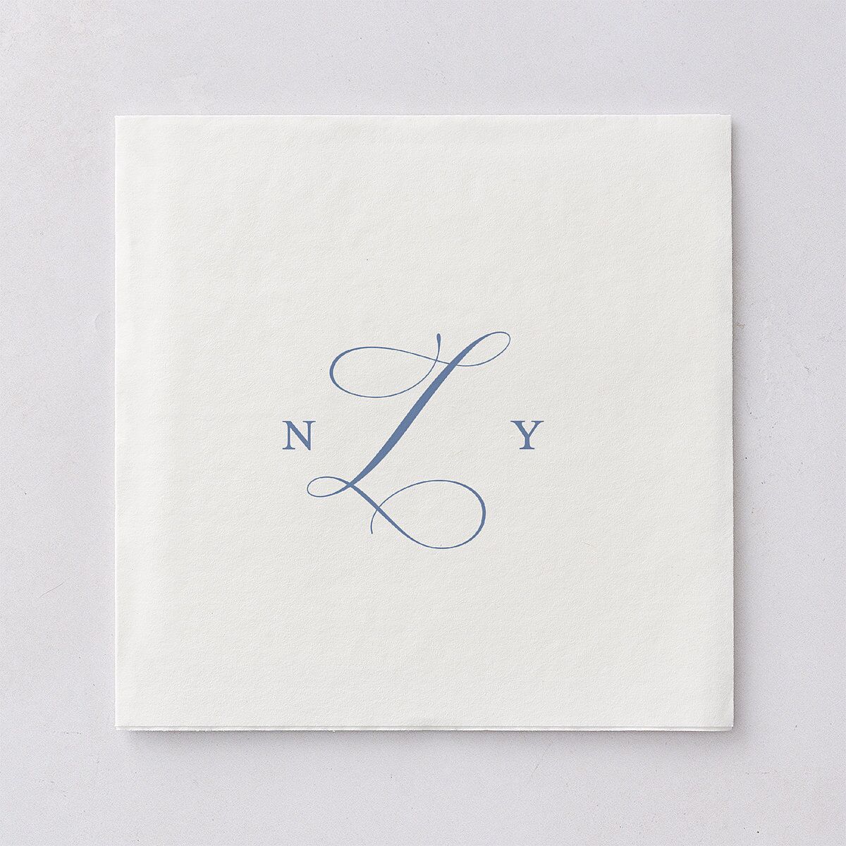 Vintage Florals Luncheon Napkins Regency Blue Napkin Uncoined