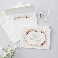 Bohemian Garden Rehearsal Dinner Invitations Cream Signature Blank Standard