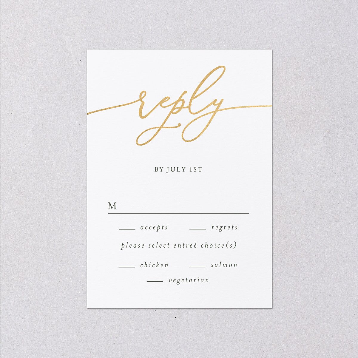 Romantic Photo Wedding Response Cards — view 1