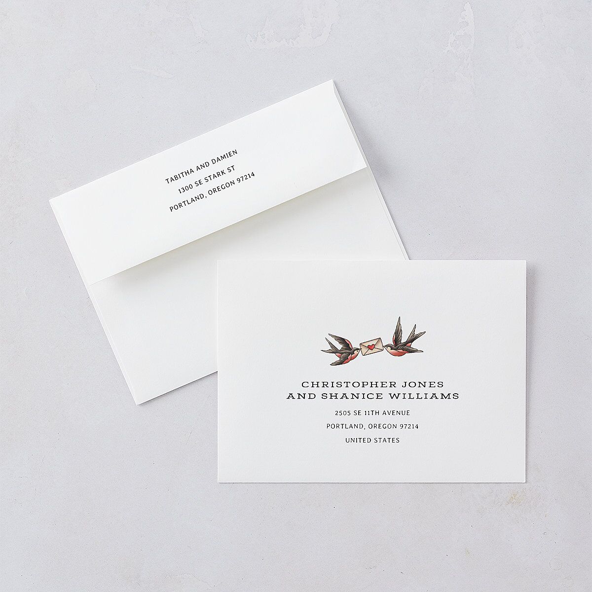 Til Death Tattoos Wedding Invitations Linen Signature Blank No Standard
