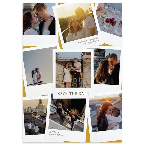 Photo Splash Save the Date Cards Marigold Signature smooth Blank No Standard