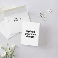 Upload Your Own Design Portrait Photo Thank You Cards Pure White