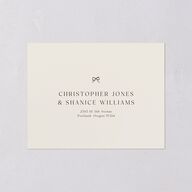 Simple Boho Flowers All-in-One Wedding Invitations Champagne Signature Light Both Recipient and Return Addresses No