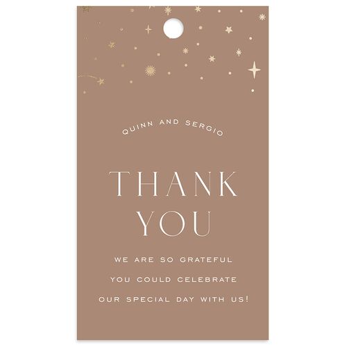 Celestial Arch Favor Gift Tags Gold Fawn Signature