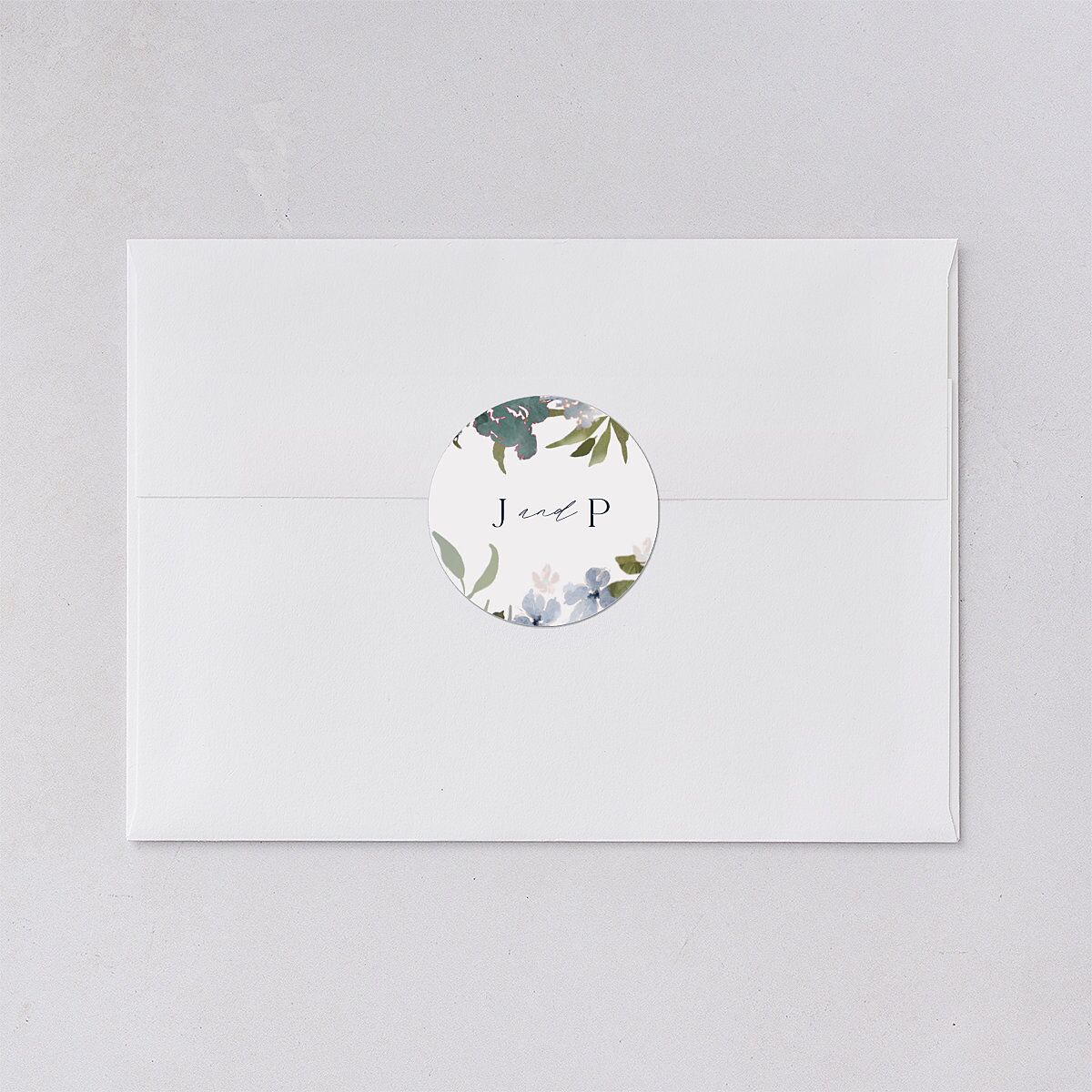 Garden Arch Wedding Stickers Navy Circle