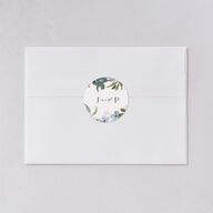 Garden Arch Wedding Stickers Navy Circle